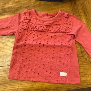 Long sleeve pink toddler shirt